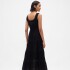 SL LACE INSERT TRIM MAXI DRESS TRUE BLACK