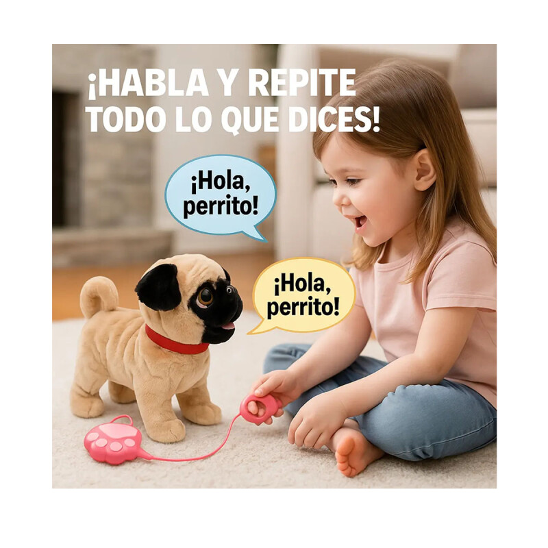 Perro peluche interactivo Pug Perro peluche interactivo Pug