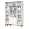 Ropero 4 puertas 3 cajones - Boom Blanco