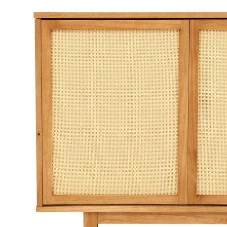 BUFFET APARADOR DE MADERA 2 PUERTAS CON RATÁN Y ESTANTES BUFFET APARADOR DE MADERA 2 PUERTAS CON RATÁN Y ESTANTES