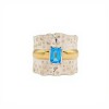 Anillo tubo Topacio-Plata y oro-Piedra Topacio-AN5922 conpiedra