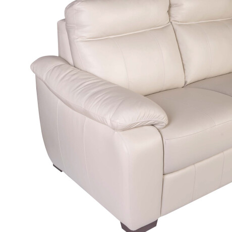 SOFA 2 CUERPOS CUERO-100-NATURAL NATURAL-BEIGE LAURENT MARFIL