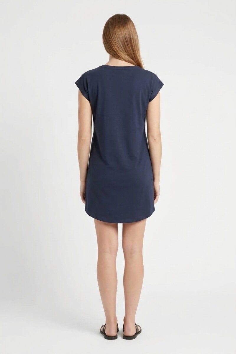 Vestido remeron estampado AZUL MARINO