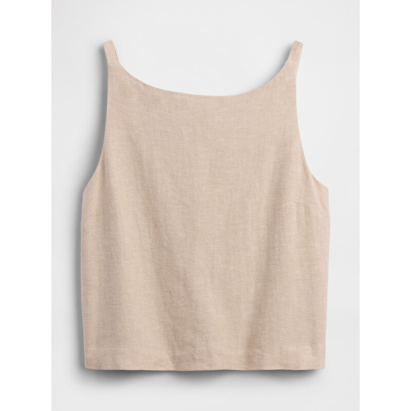 V-LINEN SHELL TANK FLAX LINEN