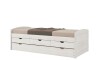 Cama Marinera 1 Plaza Madera Maciza Con Cajones - Ulli Blanco