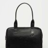 Bolso Capri en cuero arrugado Negro