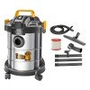 Aspiradora húmedo/seco Ingco 800W 12Lts con accesorios Plateado