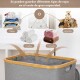 Cesto Canasto Bambu Ropa Sucia Con Tapa Bolsa Desmontable Cesto Canasto Bambu Ropa Sucia Con Tapa Bolsa Desmontable