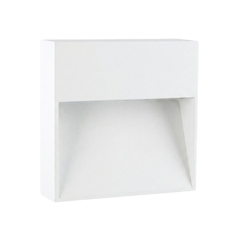 ARTEFACTO EXTERIOR DE PARED CUADRADO GALEANO 3W Luminaria de Exterior de Pared Cuadrado Galeano 3W Blanco