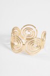 Pulsera cuff espiral dorado