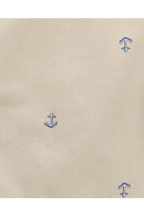 Enterito corto de algodón diseño anclas Sin color