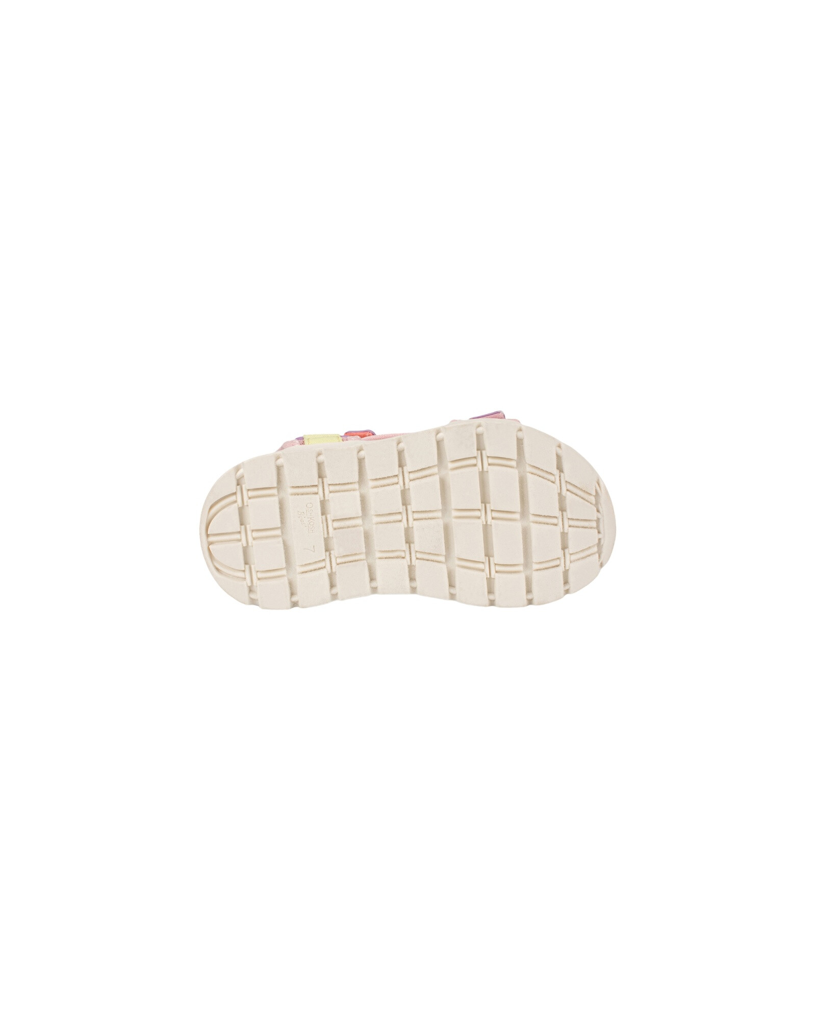 Sandalias con velcro, rosadas, diseño bloques de color Sin color
