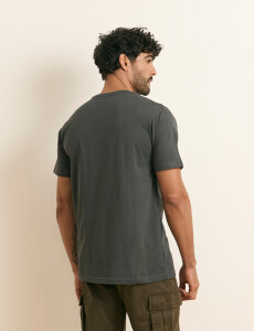 520658 T-SHIRT HARRINGTON LABEL Gris Oscuro