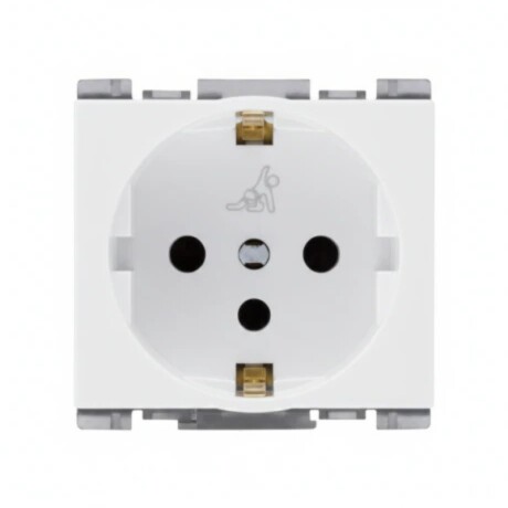TOMA SCHUKO 16A250V ATENEA Módulo Schuko 2P+T 16AX 250v Atenea Blanco