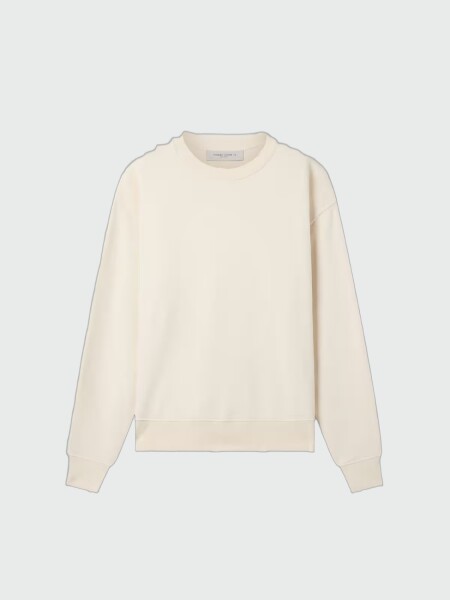 GOLDEN GOOSE - BUZO DE ALGODÓN CON LOGO INVERTIDO EN LA ESPALDA Blanco
