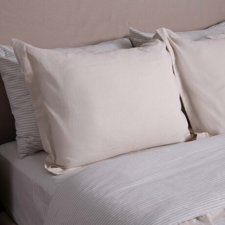 SET FUNDAS ALMOHADA LINO-Y-ALGODON NATURAL-BEIGE LINEN COTTON ARENA