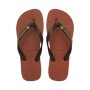 Sandalias Havaianas Brasil Logo Mujer Naranja Oscuro/Cafe