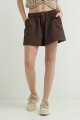Short con cintura elastizada CHOCOLATE