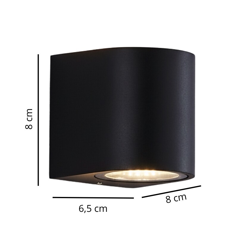 ARTEFACTO EXTERIOR ASTI PARA ADORSAR EN PARED UNIDIRECCIONAL 5W Artefacto De Exterior Para Pared Unidireccional LED 5W Negro