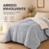 Frazada Manta Polar Con Corderito Acolchado 1 Plazas 200x150 Gris Claro