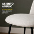 Silla de Comedor ComboHome Cali Eames Acolchada Tela Pack X4 Blanco 1