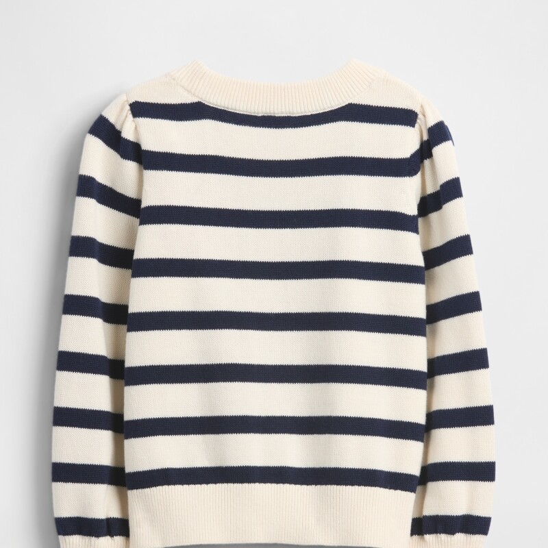 COTTON CREW SWEATER - BETTER BOLD NAVY STRIPE