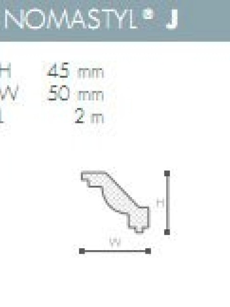 MOLDURA POLIESTIRENO NOMASTYL- J - 2 mts N/A