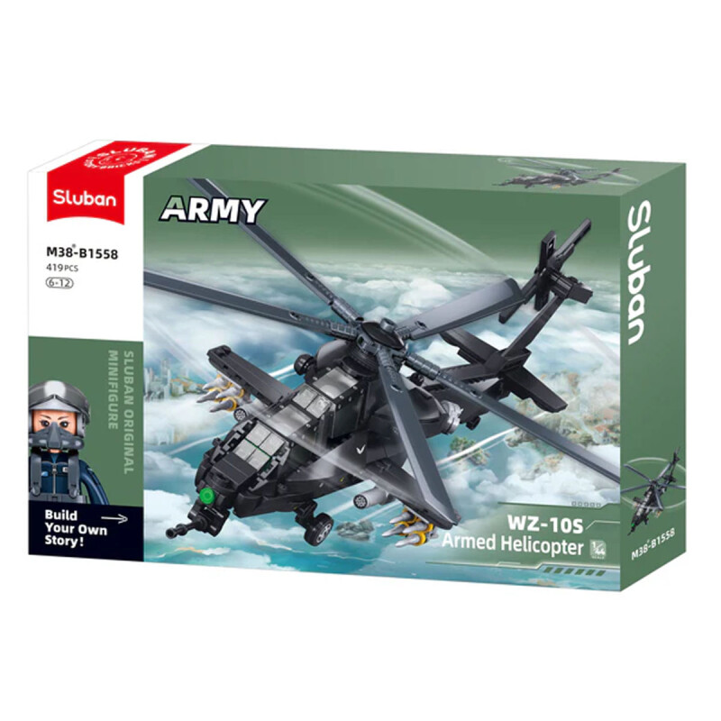 Helicóptero WZ-10S 419 piezas Sluban Helicóptero WZ-10S 419 piezas Sluban