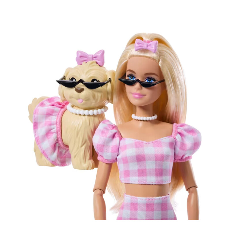 Barbie Muñeca De Moda Twinning Looks con perrito, ropa y accesorios Barbie Muñeca De Moda Twinning Looks con perrito, ropa y accesorios