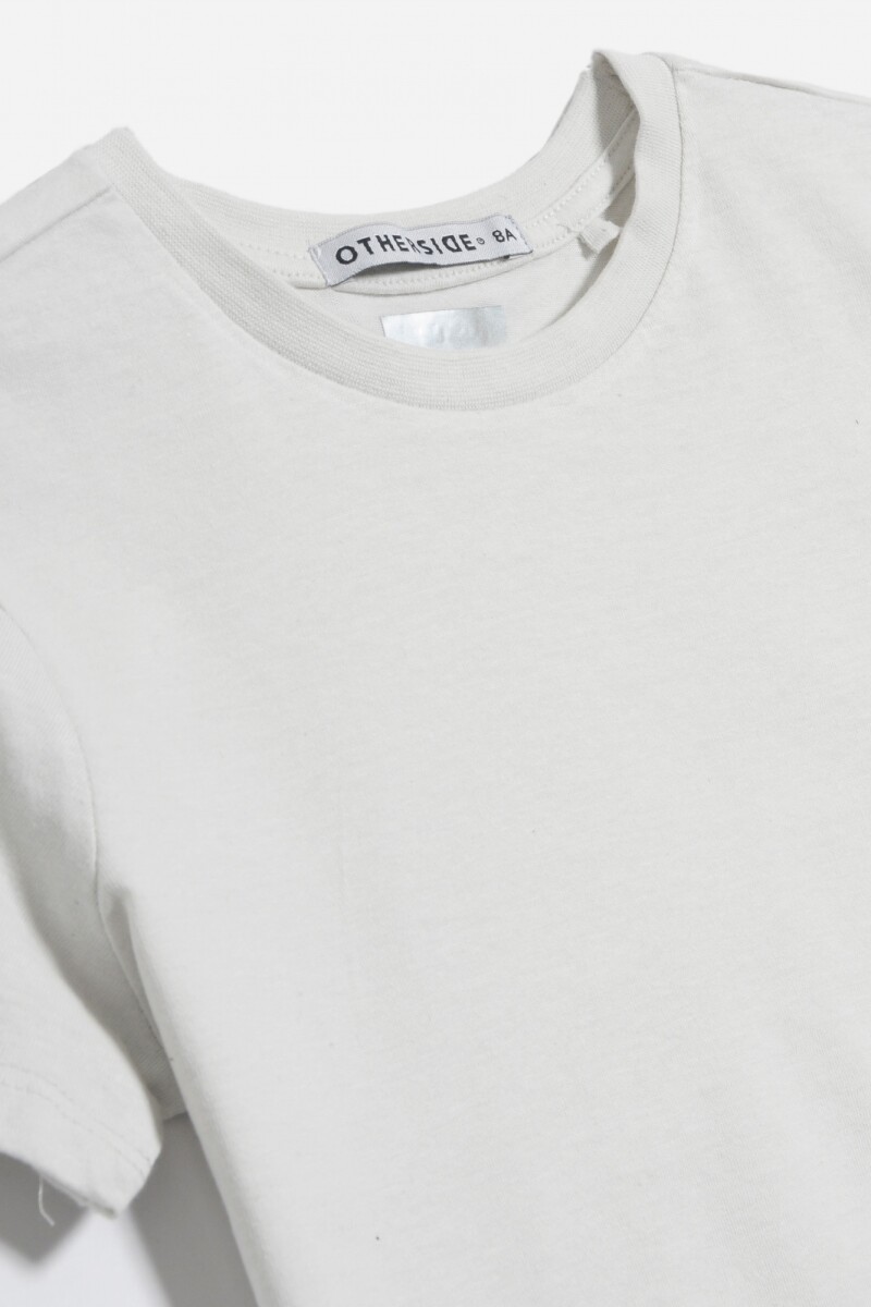 T-shirt manga corta lisa CRUDO
