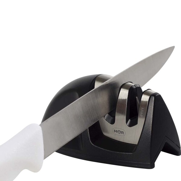 AFILADOR DE CUCHILLOS 9.5X5 CM. NEGRO