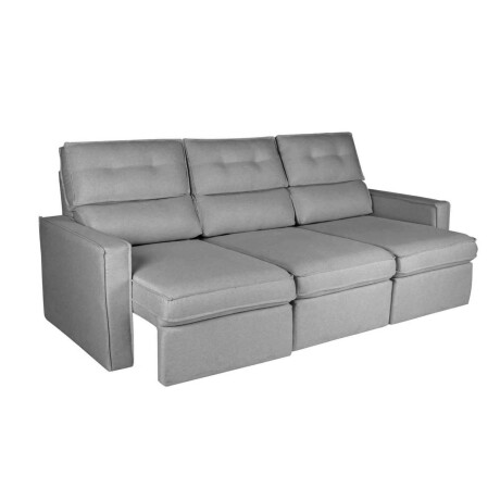 SOFA RETRACTIL 3 CUERPOS TELA GRIS AMBAR