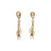 Caravanas colgantes Vintage de oro- Oro bajo - Zirconias - CA8097 conpiedra