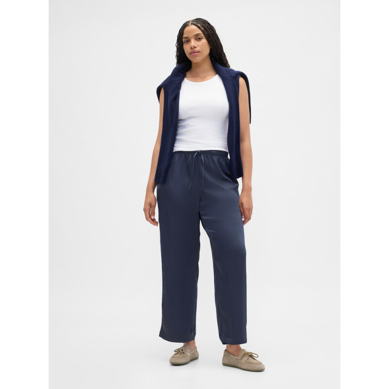 V-SATIN STRAIGHT PO SIDE STRIPE VINTAGE NAVY