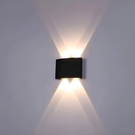 ARTEFACTO EXTERIOR BOLSANO PARA ADOSAR EN PARED BIDIRECCIONAL 4w Artefacto Exterior LED Bolsano Para Adosar Bidireccional 4W Negro
