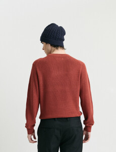470986 SWEATER HARRINGTON LABEL Ladrillo