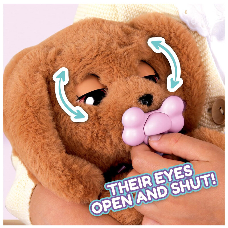 Peluche Cachorro Interactivo 22cm Labrador Baby Paws Chocolate