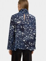 Blusa De Manga Larga Con Estampado Animal azul-marino
