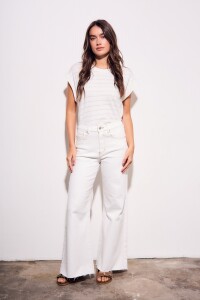 Jean Flared Wide Leg Nacar