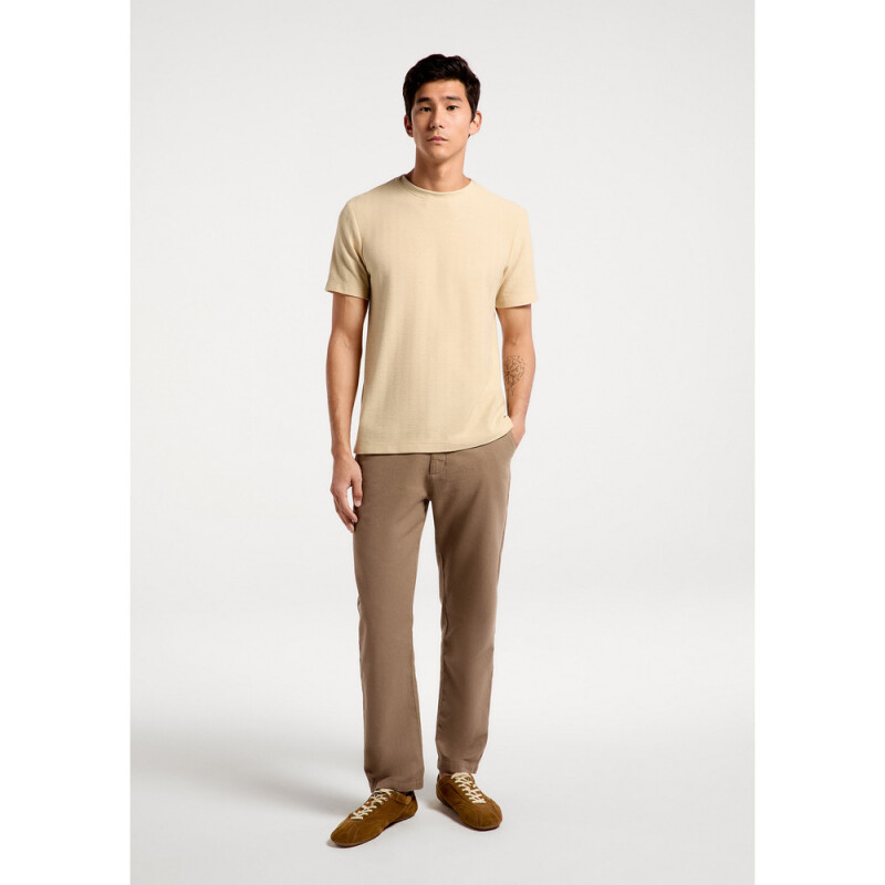 CAMISETA MM MASC AMARELO CLARO