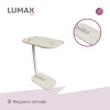 Mesa auxiliar Lumax de arrime MDF símil mármol para living Mesa auxiliar Lumax de arrime MDF símil mármol para living
