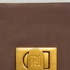 Cartera al hombro Leisure efecto gamuza Chocolate