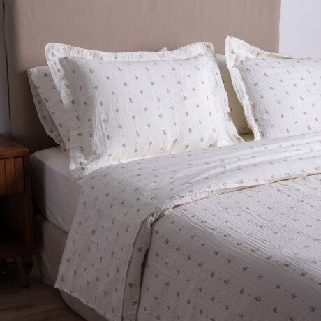 SET FDA. NÓRDICA RELAXED, 1 PLAZA ALGODON MULTICOLOR COTTON GAUZE FLOR