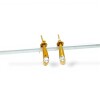 Caravanas oro bombe - Oro bajo - Zirconia- CA8018 conpiedra
