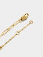 Pulsera De Eslabones Con Corazón - Acero Inoxidable dorado