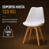 Silla Comedor ComboHome Tulip Eames Acolchada Reforzada Blanco 1