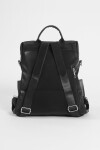 Mochila cierres de cuero vegano negro
