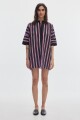 Camisola Vice Print Stripes Black