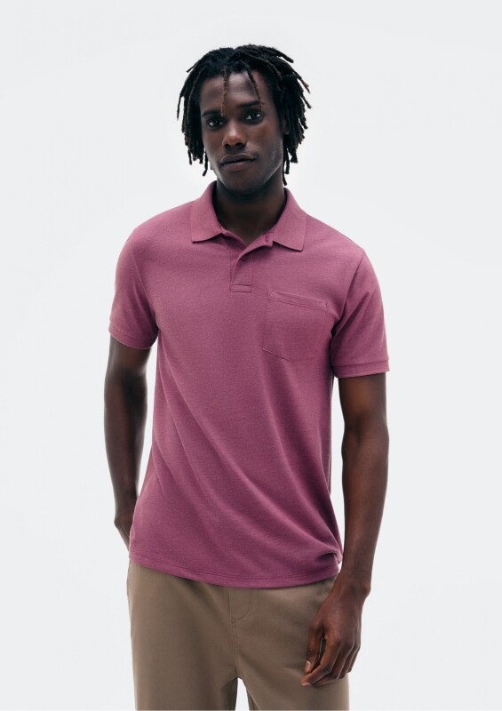 CAMISA POLO MM MASC ROXO MESCLA