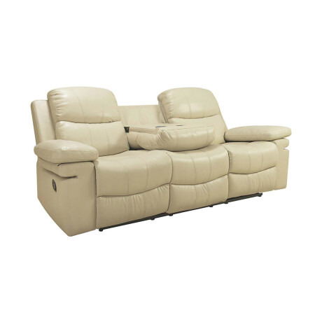 SILLÓN RECLINABLE 3 CUERPOS PU NATURAL-BEIGE MR2138 CREAM